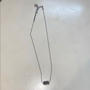 Elisa Pendant Necklace - Silver Drusy